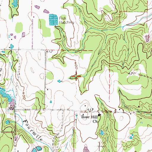 Topographic Map of Garner Dam, TX