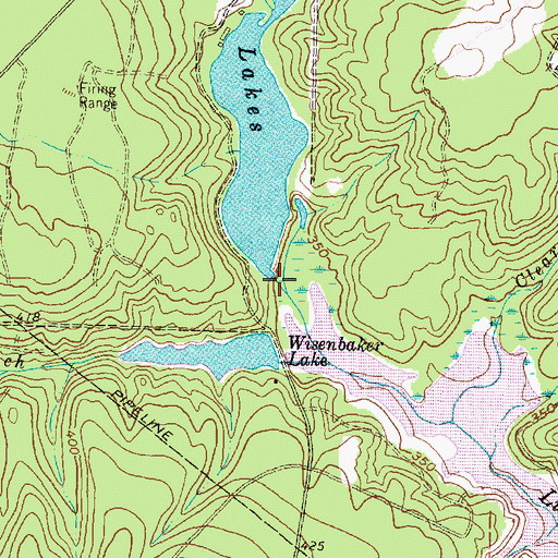 Topographic Map of Lower West Lake Dam, TX