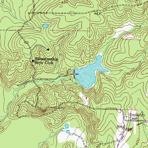 Topographic Map of Camp Lake Dam, TX