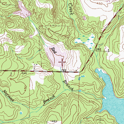 Topographic Map of Indian Mound Dam, TX