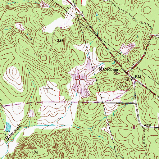 Topographic Map of Redland Acres Lake, TX