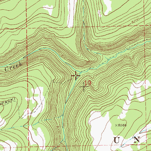 Topographic Map of Points Creek, CO