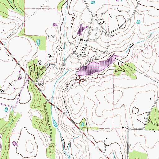 Topographic Map of Harris Lake B Dam, TX