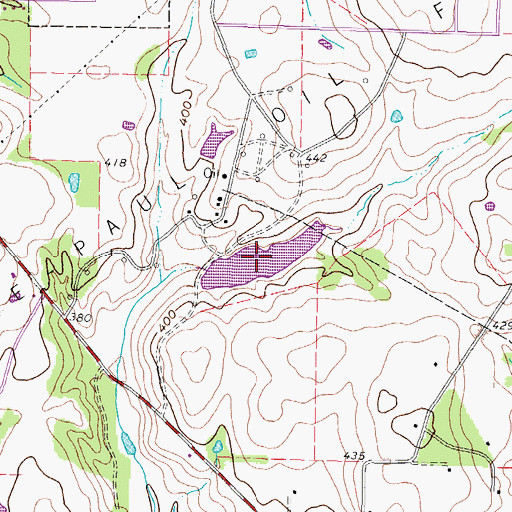 Topographic Map of Harris Lake, TX