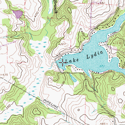 Topographic Map of Lake Lydia Dam, TX