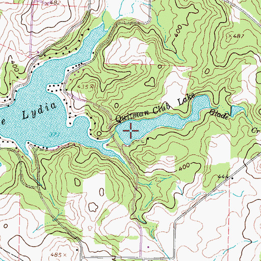 Topographic Map of Quitman Club Lake Dam, TX