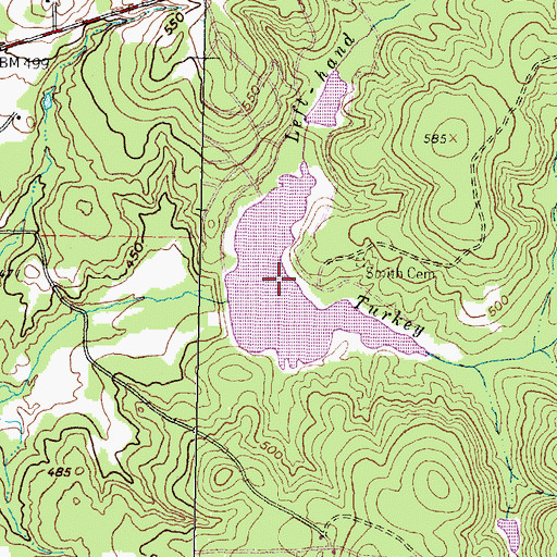 Topographic Map of Big Woods Spring Lake, TX