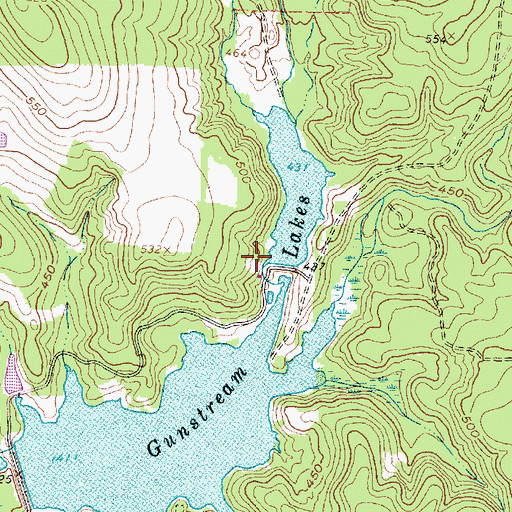 Topographic Map of Gunstream Dam Number 2, TX