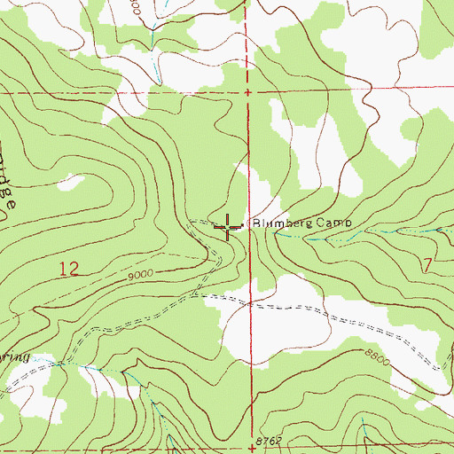 Topographic Map of Blumberg Camp, CO
