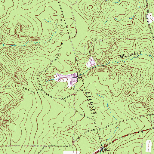Topographic Map of Lemon Dam, TX