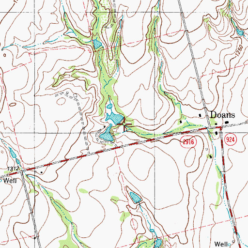 Topographic Map of Vernon Rod and Gun Club Lake Dam, TX