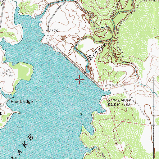 Topographic Map of Santa Rosa Dam, TX