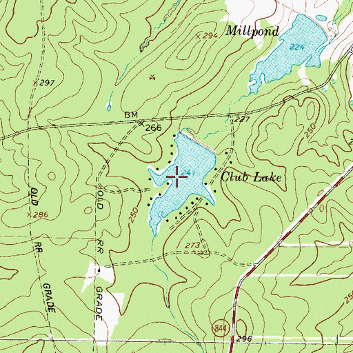 Topographic Map of Club Lake, TX