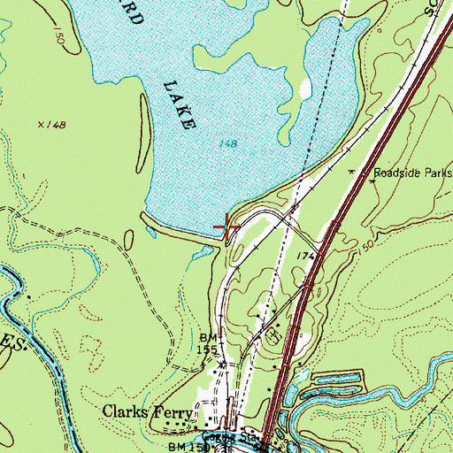 Topographic Map of Fiberboard Lake Dam, TX