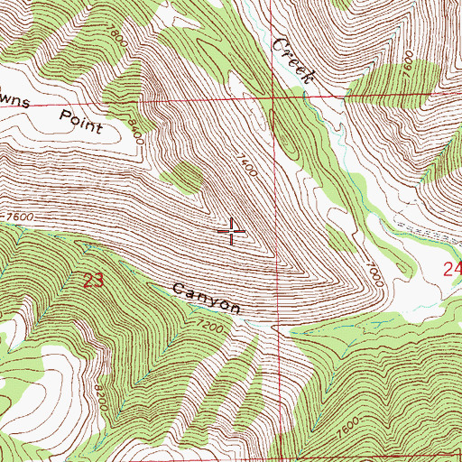 Topographic Map of Escalante Breaks, CO