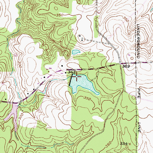 Topographic Map of Clear Lake Dam, TX