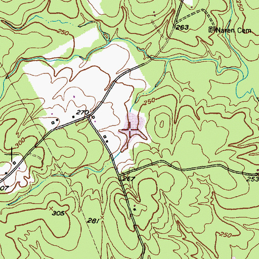 Topographic Map of Hans Lake, TX