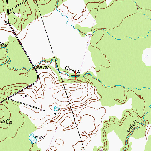 Topographic Map of Castleberry Dam, TX