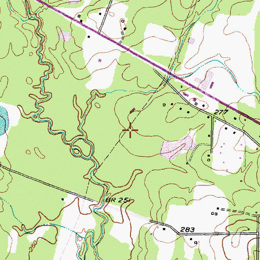 Topographic Map of Koon Lake, TX