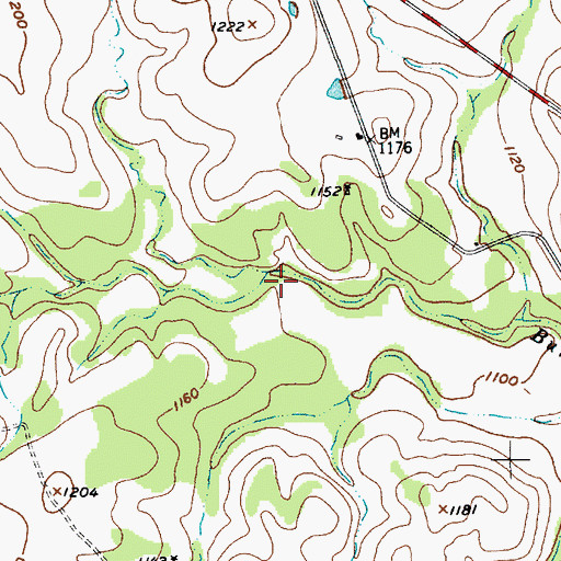 Topographic Map of Soil Conservation Service Site 5 Reservoir, TX