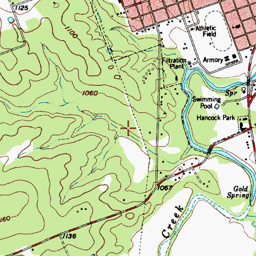 Topographic Map of Soil Conservation Service Site 7 Reservoir, TX