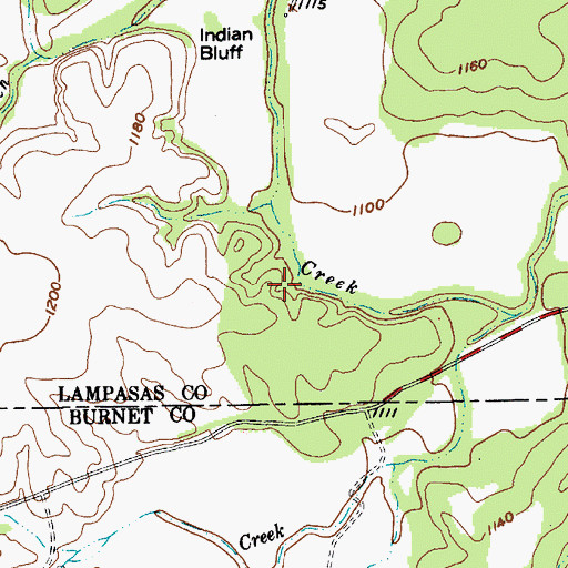 Topographic Map of Soil Conservation Service Site 6 Dam, TX