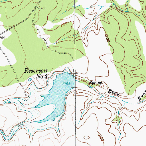 Topographic Map of Soil Conservation Service Site 3 Dam, TX
