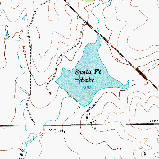 Topographic Map of Lometa Reservoir, TX