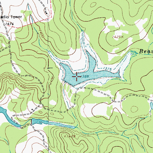 Topographic Map of Owl Hollow Lake, TX