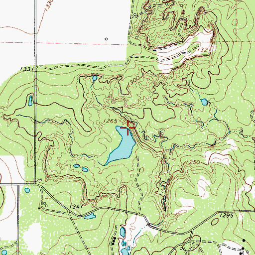 Topographic Map of Megargel Creek Dam, TX