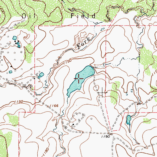 Topographic Map of Calvin Lake, TX