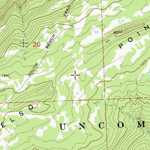 Topographic Map of Kelso Point, CO