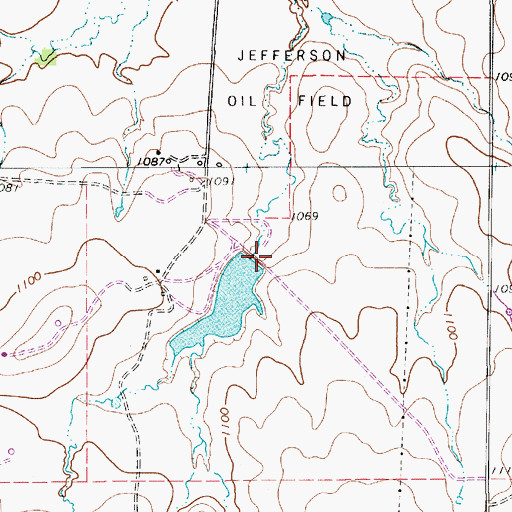 Topographic Map of McKinney Lake Dam, TX
