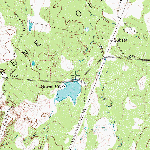 Topographic Map of Ikard Lake Dam, TX