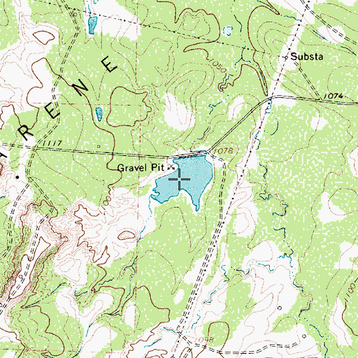 Topographic Map of Ikard Lake, TX