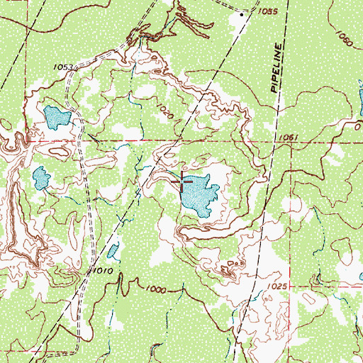 Topographic Map of Cole Storage Tank Dam, TX