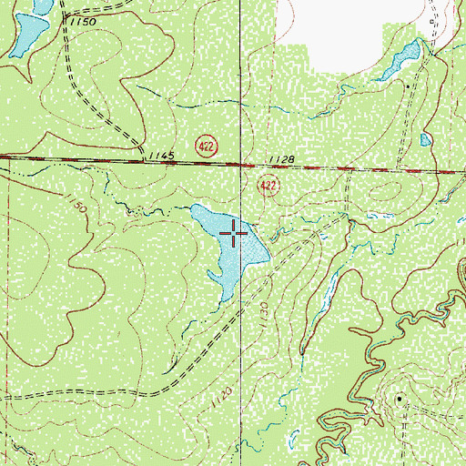 Topographic Map of Parkey Lake Dam, TX