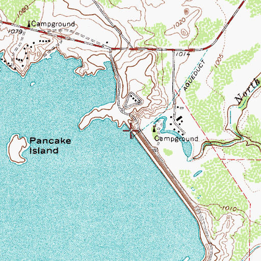 Topographic Map of Lake Kickapoo Dam, TX