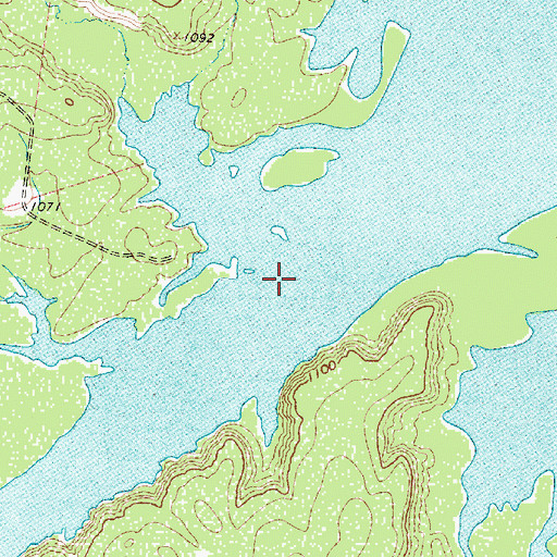 Topographic Map of Lake Diversion, TX