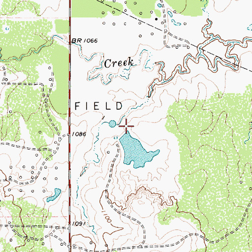 Topographic Map of Burnett Lake Dam, TX