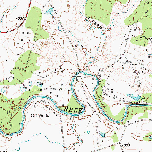 Topographic Map of Beaver Creek Lake, TX
