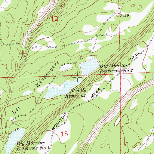 Topographic Map of Middle Reservoir, CO
