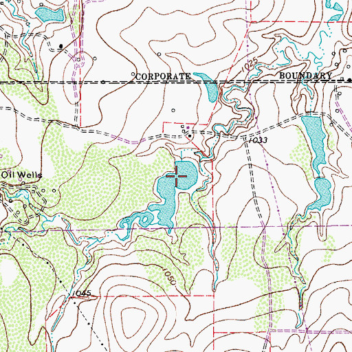 Topographic Map of Preston Lake Dam, TX