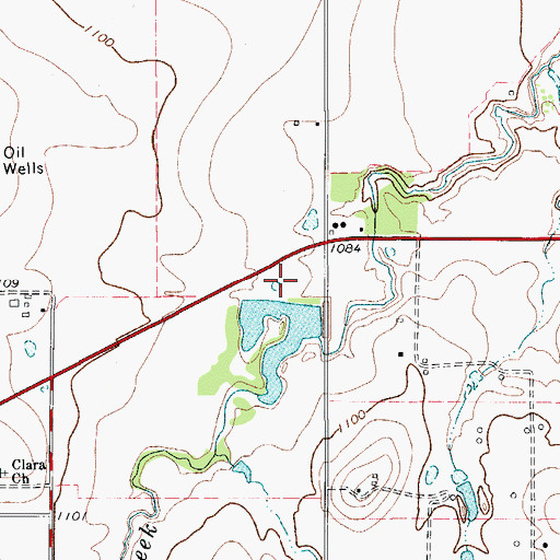 Topographic Map of Dickinson Lake, TX