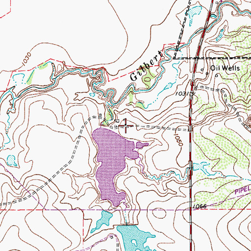 Topographic Map of Barbour-Kitchell Lake Dam, TX