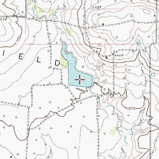 Topographic Map of Reilly Lake Dam, TX
