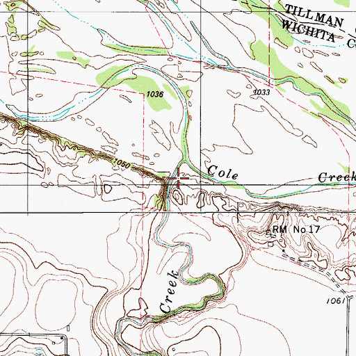 Topographic Map of Continental Oil Company Lake, TX