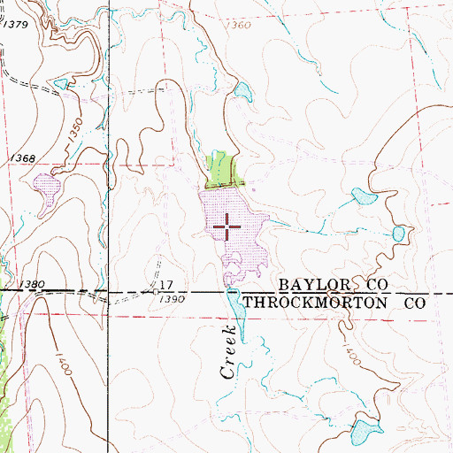 Topographic Map of Hunt Lake, TX