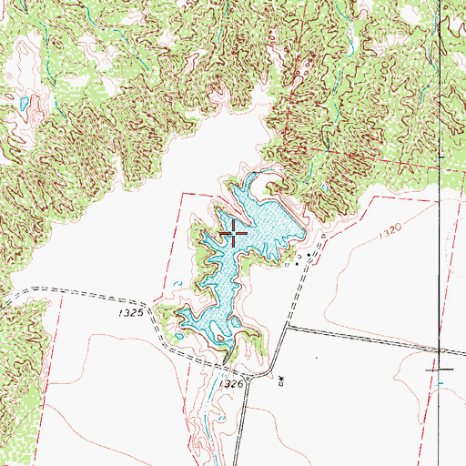 Topographic Map of Peacock Lake, TX
