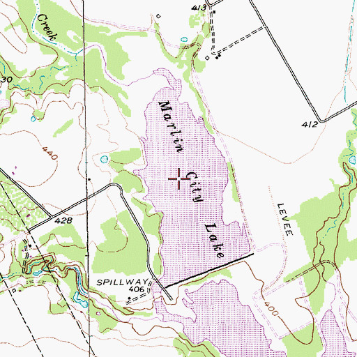 Topographic Map of Marlin City Lake, TX